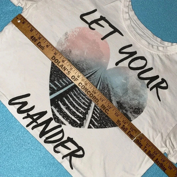 REBELLIOUS ONE let your heart wander crop short sleeve top size M - Picture 8 of 8